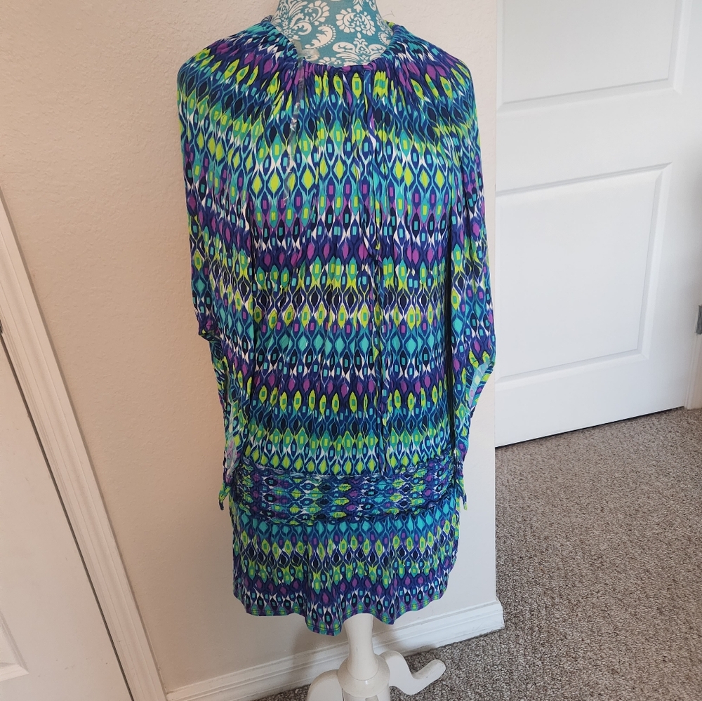 Vibrant Multicolor Patterned Dress